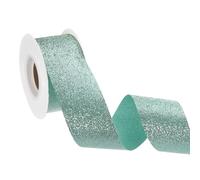 sourcing map 1-1/2" x 10 Yards Sparkle Ribbons, Wreath Crafts Cut Edge Ribbon, Sparkling Fabric Ribbon for Bow Making, Gift Wrapping, Festival Wedding Party Decoration, Light Blue