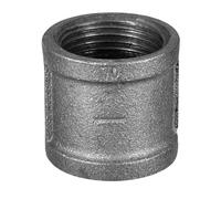 sourcing map 1 1/4"(32mm) Pipe Fitting Coupling, Cast Malleable Iron Threaded Pipe Coupling Connector for Vintage Shelf Bracket DIY Furniture Plumbing Pipe, 1Pcs
