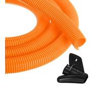 sourcing map 1 1/4 Inch 10ft Split Wire Loom Tubing, Flexible Cord Protectors with Installation Tool Cable Management Sleeve Conduits Cover for Office Home Electrical Automotive Wires, Orange