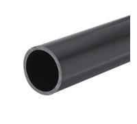 sourcing map 1 1/4 Inch PVC Rigid Tube Round Pipe Tubing Hardware Tubing 27.2mm ID 32mm OD 20cm/8" Dark Grey High Impact for Water Pipe