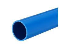 sourcing map 1 1/4 Inch PVC Rigid Tube Round Pipe Tubing Hardware Tubing 28mm ID 32mm OD 20cm/8" Blue High Impact for Water Pipe