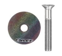 sourcing map 1 1/4" OD Bicycle Headset Stem Top Cap Carbon Fiber Cycling Headset Cover Stem with M6 Bolt for Mountain Bike Road Bike MTB, Red Black