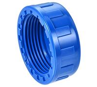 sourcing map 1-1/4PT Pipe Fitting Cap, PVC Round Female Thread Hose Connector, for Garden and Outdoor Water Pipes End, Blue