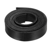 sourcing map 1.1 Yard 15mm Flat Leather Cord, Leather Lacing Strips for DIY Crafts Black