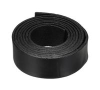 sourcing map 1.1 Yard 20mm Flat Leather Cord, Leather Lacing Strips for DIY Crafts Black