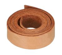 sourcing map 1.1 Yard 20mm Flat Leather Cord, Leather Lacing Strips for DIY Crafts Pure Brown