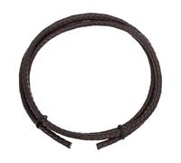 sourcing map 1.1 Yards Bolo Tie Cord 6mm Diameter Round Braided Leather Strip 1 Meter Long for Bracelet Necklace Beading, Dark Brown