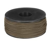 sourcing map 1.18mm x 164 Feet Paracord Micro Cord Rope 100 LB Polyester Braided Cord Spool for Camping Outdoor Jewelry Bracelet, Brown