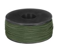 sourcing map 1.18mm x 164 Feet Paracord Micro Cord Rope 100 LB Polyester Braided Cord Spool for Camping Outdoor Jewelry Bracelet, Dark Green
