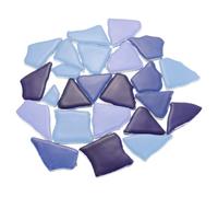 sourcing map 1.1LB Irregular Ceramics Mosaic Tiles 3.2-8.5 cm Mixed Blue | 500g Stained Bulk Ceramic Mosaic Pieces Stones Mosaic Kits for DIY Art Craft Projects Home Decor