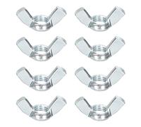 sourcing map 1/2"-13 Wing Nut 8 Pcs, Carbon Steel Butterfly Wing Nuts Fasteners Parts Hand Twist Tighten Wing Nuts for Machinery Electronic Equipment DIY, White