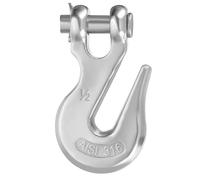 sourcing map 1/2" Clevis Grab Hooks, 316 Stainless Steel Chain Hook, 3307lbs Capacity Heavy Duty Safety Chain Hooks for Trailer Truck Transport