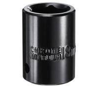 sourcing map 1/2" Drive 6 Point Pneumatic Socket 18mm Metric Shallow Impact Socket Chrome Vanadium Steel Square Drive 6-Point Sockets Mechanic Hand Tool for Pneumatic Wrench, Black