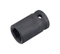 sourcing map 1/2" Drive by 15mm 6-Point Impact Socket, CR-V Steel 1.54" Length, Shallow Metric Sizes