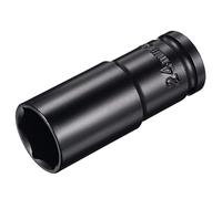 sourcing map 1/2" Drive by 24mm Deep Impact Socket, Heat-Treated CR-V Steel 3.15" Length, 6-Point Metric Sizes