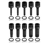 sourcing map 1/2" Drive Impact Hex Bit Socket Set 1/4,9/32,5/16,3/8,7/16,1/2,9/16,5/8,11/16,3/4 Inch SAE CR-MO Steel 6-Point Sockets with Cotter Pin for Power Drill Drivers Adapter