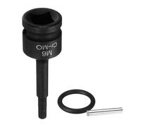 sourcing map 1/2" Drive M6 Triple Square Impact Spline Bit Socket 6mm CR-MO Steel 12-Point Triple Square Sockets with Cotter Pin and O-Ring for Power Drill Drivers Adapter