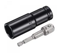 sourcing map 1/2" Drive Socket Accessory Set, 21mm Deep 6-Point Impact Socket 3" Length and 1/4" Hex Shank Adapter