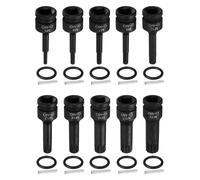 sourcing map 1/2" Drive Triple Square Impact Spline Bit Socket 5/6/7/8/10/12/14/16/17/19mm CR-MO Steel 12-Point Triple Square Sockets with Cotter Pin and O-Ring for Power Drill Drivers Adapter