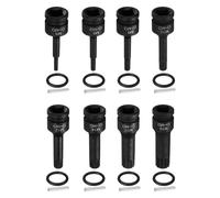 sourcing map 1/2" Drive Triple Square Impact Spline Bit Socket Set 5/6/8/10/12/14/17/19mm CR-MO Steel 12-Point Triple Square Sockets with Cotter Pin and O-Ring for Power Drill Drivers Adapter