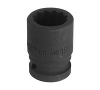 sourcing map 1/2" Drive x 18mm Shallow Impact Socket 12-Point Metric CR-MO Steel Nut Impact Grade Socket for Auto Repair