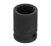 sourcing map 1/2" Drive x 18mm Shallow Impact Socket 12-Point Metric CR-V Steel Spindle Nut Impact Flip Sleeve for Home Auto Nuts Bolts Repair