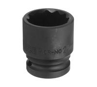 sourcing map 1/2" Drive x 24mm Shallow Impact Socket 12-Point Metric CR-MO Steel Nut Impact Grade Socket for Auto Repair
