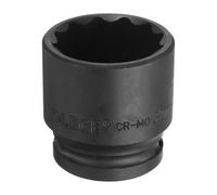 sourcing map 1/2" Drive x 32mm Shallow Impact Socket 12-Point Metric CR-MO Steel Nut Impact Grade Socket for Auto Repair