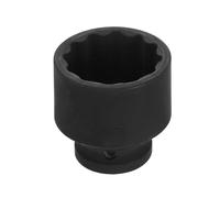 sourcing map 1/2" Drive x 32mm Shallow Impact Socket 12-Point Metric CR-V Steel Spindle Nut Impact Flip Sleeve for Home Auto Nuts Bolts Repair