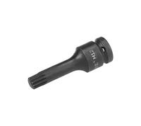 sourcing map 1/2" Drive x M12 (12mm) Impact Triple Square Spline Bit Socket, Metric 3" Length, Cr-Mo Steel