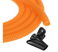 sourcing map 1/2 Inch 10ft Split Wire Loom Tubing, Flexible Cord Protectors with Installation Tool Cable Management Sleeve Conduits Cover for Office Home Electrical Automotive Wires, Orange