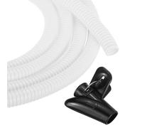 sourcing map 1/2 Inch 50ft Split Wire Loom Tubing, Flexible Cord Protectors with Installation Tool Cable Management Sleeve Conduits Cover for Office Home Electrical Automotive Wires, White