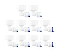 sourcing map 1/2 Inch BSP Female to 1/4 Inch OD Elbow Quick Connect Water Purifiers Tube Fittings Push in to Connector Filter RO Tubing Connector for RO Reverse Osmosis System 10pcs