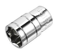 sourcing map 1/2-Inch Drive 18mm 6-Point Shallow Socket, Metric, Cr-V