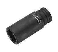 sourcing map 1/2-Inch Drive 23mm 12-Point Deep Impact Socket, CR-MO Steel 78mm Length, Metric Sizes