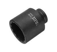 sourcing map 1/2-Inch Drive 46mm 12-Point Deep Impact Socket, CR-MO Steel 78mm Length, Metric Sizes