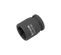 sourcing map 1/2-Inch Drive by 22mm Shallow Impact Socket, Cr-Mo Alloy Steel, 6-Point, Metric