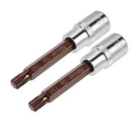 sourcing map 1/2-Inch Drive T50 Torx Bit Socket S2 Steel 100mm Length 2 Pcs
