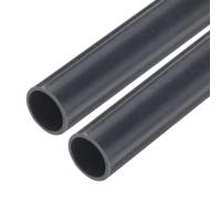 sourcing map 1/2 Inch PVC Rigid Tube Round Pipe Tubing Hardware Tubing 11mm ID 13mm OD 9" Length Dark Grey High Impact for Water Pipe, Crafts, Cable Sleeve 2pcs