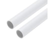 sourcing map 1/2 Inch PVC Rigid Tube Round Pipe Tubing Hardware Tubing 11mm ID 13mm OD 9" Length White High Impact for Water Pipe, Crafts, Cable Sleeve 2pcs