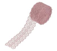 sourcing map 1.2 Inch Wide 10 Yard Lace Ribbon Floral Pattern Dusty Rose Lace Trim Ribbon for Gift Wrapping Bouquets, Wedding Decor Sewing Making, and DIY Crafts