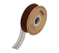 sourcing map 1.2 Inch Wide 25 Yard Lace Ribbon Floral Pattern Brown Lace Trim Ribbon for Gift Wrapping Bouquets, Wedding Decor Sewing Making, and DIY Crafts
