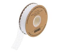 sourcing map 1.2 Inch Wide 50 Yard Lace Ribbon Floral Pattern White Lace Trim Ribbon for Gift Wrapping Bouquets, Wedding Decor Sewing Making, and DIY Crafts