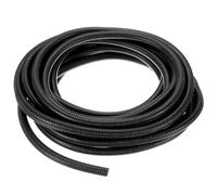 sourcing map 1/2 Inch x 33 Ft Split Wire Loom Tubing, Guard Convoluted Flex, Protective Split Cable Conduit, Flexible Wire Protector Tubing, Electrical Cord Cover, Black