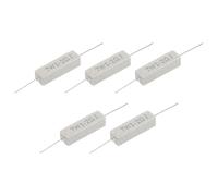 sourcing map 1.2 Ohm Ceramic Cement Resistor, 7W Power Wirewound Horizontal Cement Resistor Kit Tolerance 5% for Audio Equipment Power Adapters Frequency Divider Circuit Board(Pack of 5)