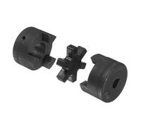 sourcing map 1/2" to 1" L095 Flexible 3-Piece L-Jaw Coupling Coupler Set & Buna-N NBR Rubber Spider for Log Splitter Hybrid Equipment