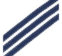 sourcing map 1/2" x13 Yards Gimp Braid Trim Woven Fabric Ribbon Navy Blue