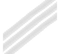 sourcing map 1/2" x13 Yards Gimp Braid Trim Woven Fabric Ribbon White