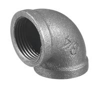 sourcing map 1"(25mm) 90 Degree Malleable Iron Elbow Fitting, Threaded Pipes Fitting Brackets Nipples for Vintage Fixtures DIY Furniture Pipe Plumbing, 1Pcs