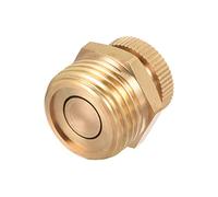 sourcing map 1/2BSP Male Thread Dia Air Compressor Part Brass Tone Security Water Drain Valve